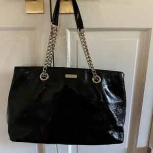 Kate Spade patent leather bag with gold hardware